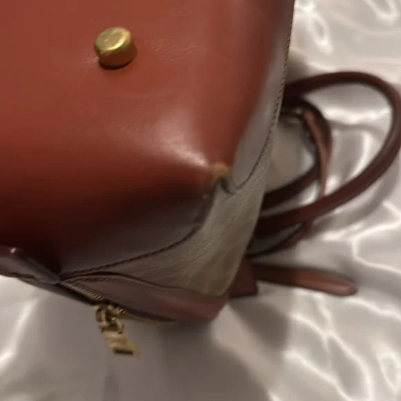 Coach Womens Coated Canvas Signature Quinn Satchel B4/Tan Rust - Picture 13 of 16